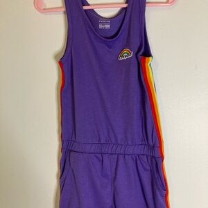 Crayola Purple Jumpsuit with Rainbow Accents